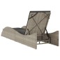 vidaXL Sonnenliege mit Auflage Hellgrau 60x205x73 cm Poly Rattan vidaXL Sonnenliege mit Auflage Hellgrau 60x205x73 cm Poly Rattan