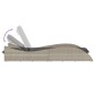 vidaXL Sonnenliege mit Auflage Hellgrau 60x205x73 cm Poly Rattan vidaXL Sonnenliege mit Auflage Hellgrau 60x205x73 cm Poly Rattan