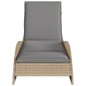 vidaXL Sonnenliege mit Auflage Beige 60x205x73 cm Poly Rattan vidaXL Sonnenliege mit Auflage Beige 60x205x73 cm Poly Rattan