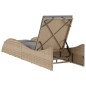 vidaXL Sonnenliege mit Auflage Beige 60x205x73 cm Poly Rattan vidaXL Sonnenliege mit Auflage Beige 60x205x73 cm Poly Rattan