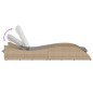 vidaXL Sonnenliege mit Auflage Beige 60x205x73 cm Poly Rattan vidaXL Sonnenliege mit Auflage Beige 60x205x73 cm Poly Rattan