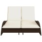 vidaXL Sonnenliege mit Auflagen Braun 114x205x73 cm Poly Rattan vidaXL Sonnenliege mit Auflagen Braun 114x205x73 cm Poly Rattan