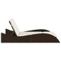 vidaXL Sonnenliege mit Auflagen Braun 114x205x73 cm Poly Rattan vidaXL Sonnenliege mit Auflagen Braun 114x205x73 cm Poly Rattan
