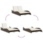vidaXL Sonnenliege mit Auflagen Braun 114x205x73 cm Poly Rattan vidaXL Sonnenliege mit Auflagen Braun 114x205x73 cm Poly Rattan