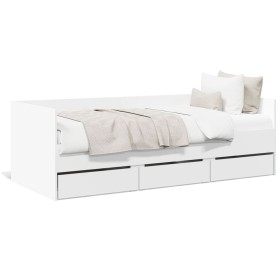 vidaXL Tagesbett mit Schubladen Weiß 90x190 cm Holzwerkstoff