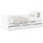 vidaXL Tagesbett mit Schubladen Weiß 90x190 cm Holzwerkstoff vidaXL Tagesbett mit Schubladen Weiß 90x190 cm Holzwerkstoff