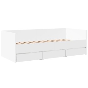 vidaXL Tagesbett mit Schubladen Weiß 90x190 cm Holzwerkstoff
