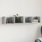 vidaXL Wandschrank Betongrau 99x18x16,5 cm Holzwerkstoff vidaXL Wandschrank Betongrau 99x18x16,5 cm Holzwerkstoff