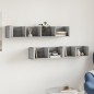 vidaXL Wandschränke 2 Stk. Grau Sonoma 99x18x16,5 cm Holzwerkstoff vidaXL Wandschränke 2 Stk. Grau Sonoma 99x18x16,5 cm Holzwerkstoff