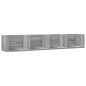 vidaXL Wandschränke 2 Stk. Grau Sonoma 99x18x16,5 cm Holzwerkstoff vidaXL Wandschränke 2 Stk. Grau Sonoma 99x18x16,5 cm Holzwerkstoff