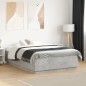 vidaXL Bettgestell mit LED Betongrau 135x190 cm Holzwerkstoff vidaXL Bettgestell mit LED Betongrau 135x190 cm Holzwerkstoff