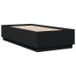 vidaXL Bettgestell mit LED Schwarz 75x190 cm Holzwerkstoff vidaXL Bettgestell mit LED Schwarz 75x190 cm Holzwerkstoff