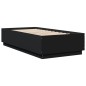 vidaXL Bettgestell mit LED Schwarz 90x190 cm Holzwerkstoff vidaXL Bettgestell mit LED Schwarz 90x190 cm Holzwerkstoff