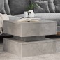 vidaXL Couchtisch mit LED-Leuchten Betongrau 50x50x40 cm vidaXL Couchtisch mit LED-Leuchten Betongrau 50x50x40 cm
