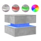 vidaXL Couchtisch mit LED-Leuchten Betongrau 50x50x40 cm vidaXL Couchtisch mit LED-Leuchten Betongrau 50x50x40 cm