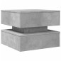 vidaXL Couchtisch mit LED-Leuchten Betongrau 50x50x40 cm vidaXL Couchtisch mit LED-Leuchten Betongrau 50x50x40 cm