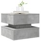 vidaXL Couchtisch mit LED-Leuchten Betongrau 50x50x40 cm vidaXL Couchtisch mit LED-Leuchten Betongrau 50x50x40 cm