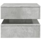 vidaXL Couchtisch mit LED-Leuchten Betongrau 50x50x40 cm vidaXL Couchtisch mit LED-Leuchten Betongrau 50x50x40 cm