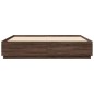 vidaXL Bettgestell Braun Eichen-Optik 200x200 cm Holzwerkstoff