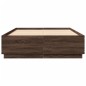 vidaXL Bettgestell Braun Eichen-Optik 160x200 cm Holzwerkstoff vidaXL Bettgestell Braun Eichen-Optik 160x200 cm Holzwerkstoff