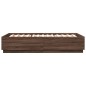 vidaXL Bettgestell Braun Eichen-Optik 160x200 cm Holzwerkstoff vidaXL Bettgestell Braun Eichen-Optik 160x200 cm Holzwerkstoff