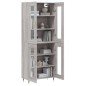 vidaXL Highboard Grau Sonoma 69,5x34x180 cm Holzwerkstoff vidaXL Highboard Grau Sonoma 69,5x34x180 cm Holzwerkstoff