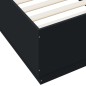 vidaXL Bettgestell Schwarz 90x200 cm Holzwerkstoff vidaXL Bettgestell Schwarz 90x200 cm Holzwerkstoff