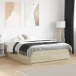 vidaXL Bettgestell Sonoma-Eiche 135x190 cm Holzwerkstoff vidaXL Bettgestell Sonoma-Eiche 135x190 cm Holzwerkstoff