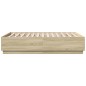 vidaXL Bettgestell Sonoma-Eiche 135x190 cm Holzwerkstoff vidaXL Bettgestell Sonoma-Eiche 135x190 cm Holzwerkstoff