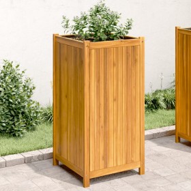 vidaXL Pflanzkübel mit Einlage 50x50x100 cm Massivholz Akazie
