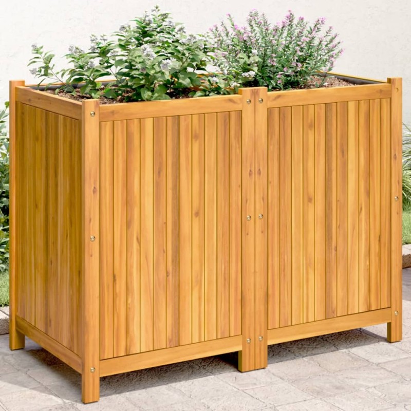 vidaXL Pflanzkübel mit Einlage 100x50x75 cm Massivholz Akazie vidaXL Pflanzkübel mit Einlage 100x50x75 cm Massivholz Akazie
