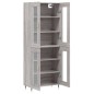 vidaXL Highboard Grau Sonoma 69,5x34x180 cm Holzwerkstoff vidaXL Highboard Grau Sonoma 69,5x34x180 cm Holzwerkstoff