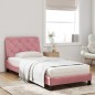 vidaXL Bett mit Matratze Rosa 80x200 cm Samt vidaXL Bett mit Matratze Rosa 80x200 cm Samt