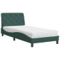vidaXL Bett mit Matratze Dunkelgrün 90x190 cm Samt vidaXL Bett mit Matratze Dunkelgrün 90x190 cm Samt
