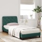 vidaXL Bett mit Matratze Dunkelgrün 90x190 cm Samt vidaXL Bett mit Matratze Dunkelgrün 90x190 cm Samt