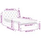 vidaXL Bett mit Matratze Blau 100x200 cm Samt vidaXL Bett mit Matratze Blau 100x200 cm Samt