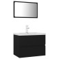 vidaXL Badmöbel-Set Schwarz Holzwerkstoff vidaXL Badmöbel-Set Schwarz Holzwerkstoff
