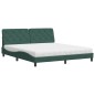 vidaXL Bett mit Matratze Dunkelgrün 180x200 cm Samt vidaXL Bett mit Matratze Dunkelgrün 180x200 cm Samt