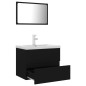 vidaXL Badmöbel-Set Schwarz Holzwerkstoff vidaXL Badmöbel-Set Schwarz Holzwerkstoff