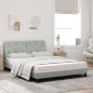 vidaXL Bett mit Matratze Hellgrau 140x190 cm Samt vidaXL Bett mit Matratze Hellgrau 140x190 cm Samt