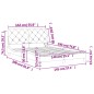 vidaXL Bett mit Matratze Hellgrau 140x190 cm Samt vidaXL Bett mit Matratze Hellgrau 140x190 cm Samt