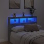 vidaXL LED-Kopfteil mit Ablagen Betongrau 140x17x102 cm