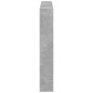 vidaXL LED-Kopfteil mit Ablagen Betongrau 140x17x102 cm