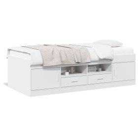 vidaXL Tagesbett mit Schubladen Weiß 90x190 cm Holzwerkstoff