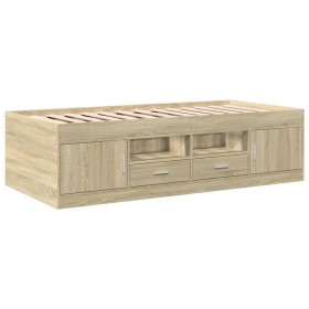 vidaXL Tagesbett mit Schubladen Sonoma-Eiche 90x190 cm Holzwerkstoff