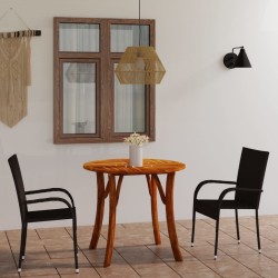 3-tlg. Garten-Essgruppe Schwarz