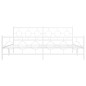 vidaXL Bettgestell mit Kopf- und Fußteil Metall Weiß 193x203 cm vidaXL Bettgestell mit Kopf- und Fußteil Metall Weiß 193x203 cm