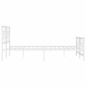 vidaXL Bettgestell mit Kopf- und Fußteil Metall Weiß 193x203 cm vidaXL Bettgestell mit Kopf- und Fußteil Metall Weiß 193x203 cm