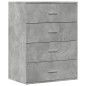 vidaXL Sideboard Betongrau 60x39x80 cm Holzwerkstoff vidaXL Sideboard Betongrau 60x39x80 cm Holzwerkstoff