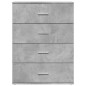 vidaXL Sideboard Betongrau 60x39x80 cm Holzwerkstoff vidaXL Sideboard Betongrau 60x39x80 cm Holzwerkstoff